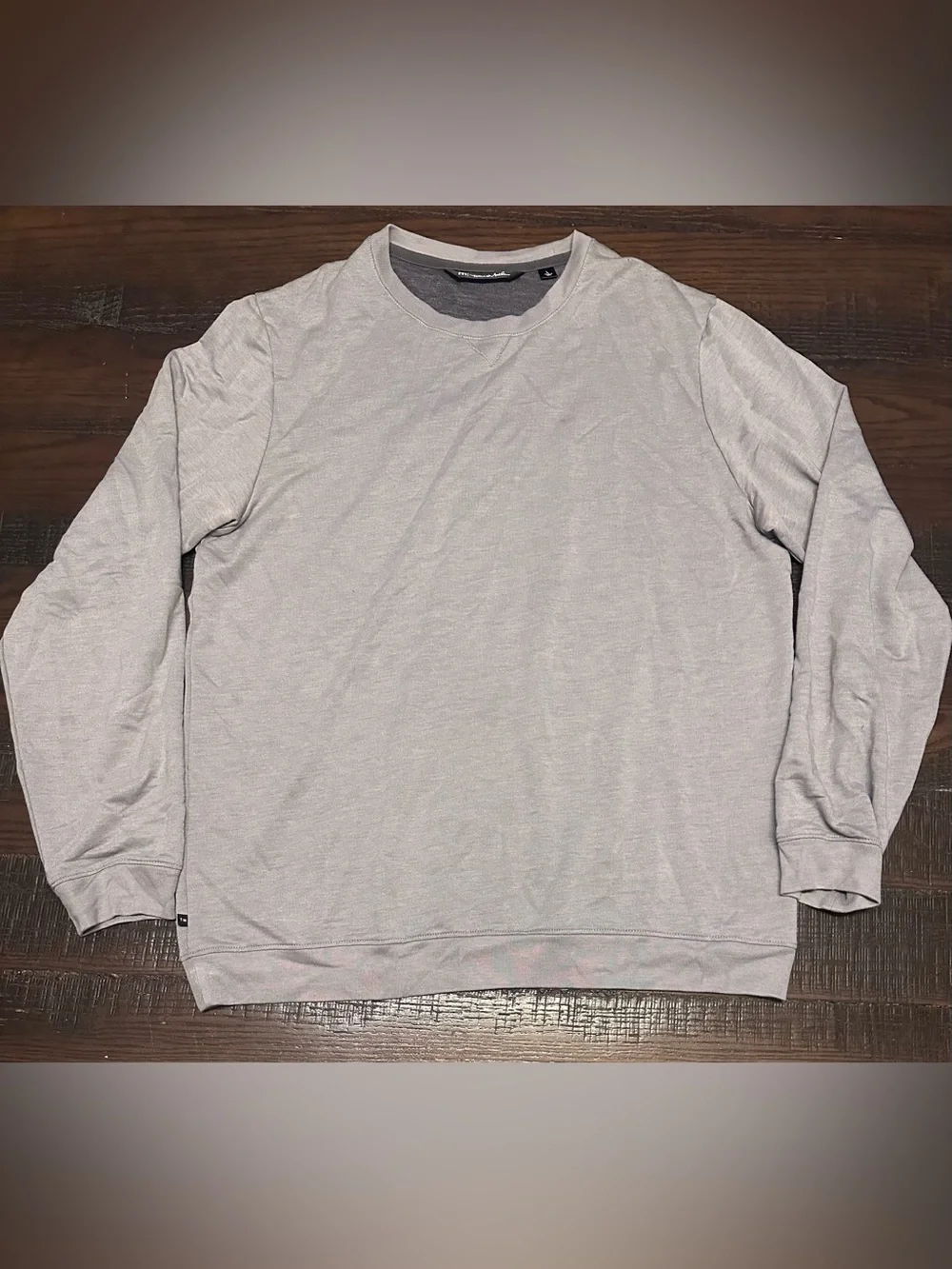 Travis Mathew Crew Neck Gray Long Sleeve Size Large